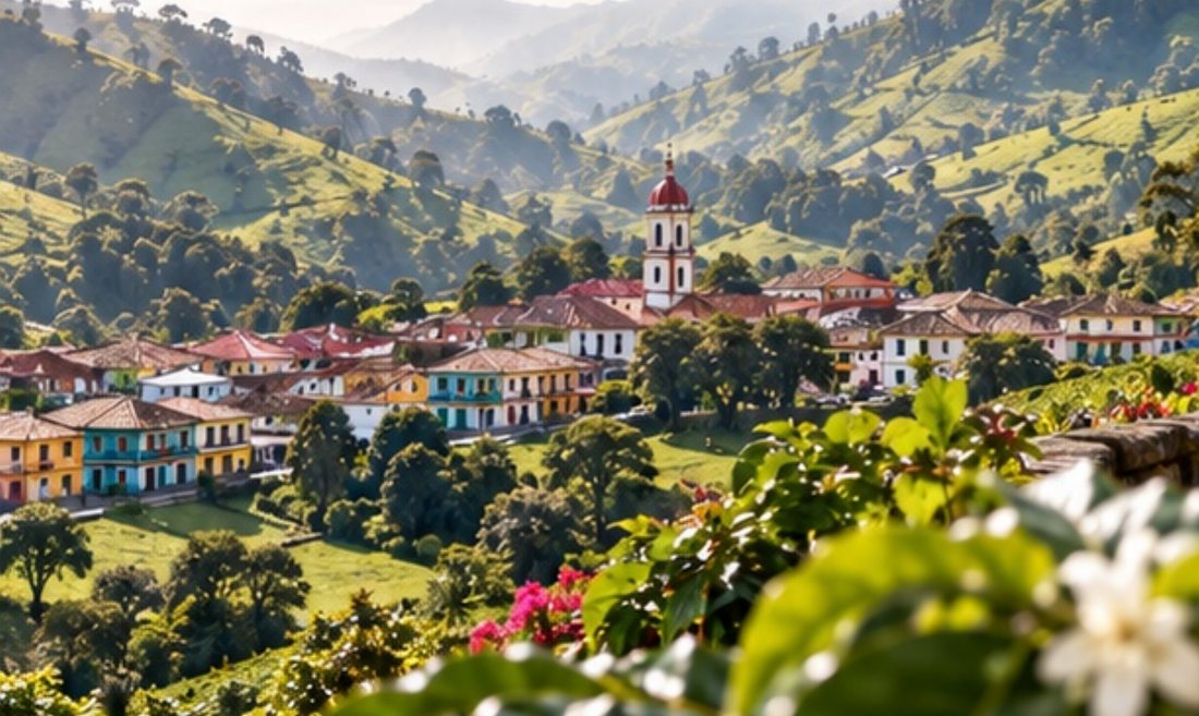 Colourful coffee towns and green mountains of the Colombian Coffee Cultural Landscape